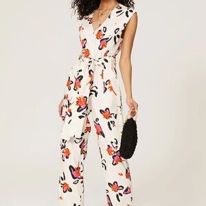 Floral Sleeveless Jumpsuit